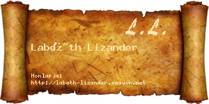 Labáth Lizander névjegykártya
